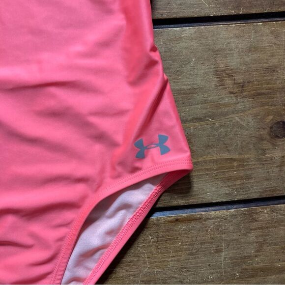 Girls Under Armour Hot Pink One Piece Swimsuit Size 12 - Picture 2 of 8